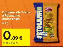 Carrefour Ortolana alla Zucca e Rosmarino Amica chips offerta