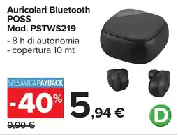 Carrefour Auricolari Bluetooth POSS offerta