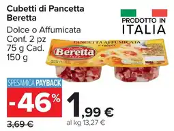 Carrefour Market Cubetti di Pancetta Beretta offerta