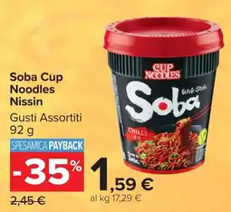Carrefour Market Soba Cup Noodles Nissin offerta