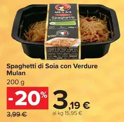 Carrefour Market Spaghetti di Soia con Verdure Mulan offerta