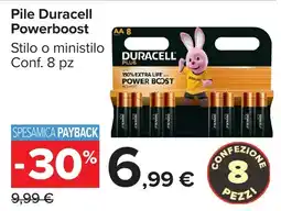 Carrefour Market Pile Duracell Powerboost offerta
