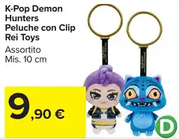 Carrefour Market K-Pop Demon Hunters Peluche con Clip Rei Toys offerta