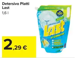 Carrefour Detersivo Platti Last al Limone offerta