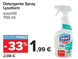 Carrefour Detergente Spray Lysoform offerta