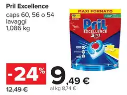 Carrefour Pril Excellence 3in1 Caps offerta