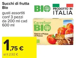 Carrefour Carrefour Bio Succo e Polpa di Pesca offerta