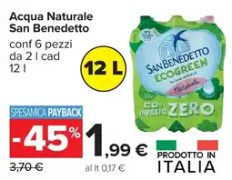 Carrefour Acqua Naturale San Benedetto offerta