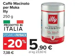 Carrefour Market Caffè Macinato per Moka Illy offerta