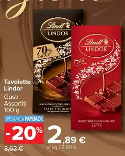 Carrefour Market Tavolette Lindor Gusti Assortiti offerta