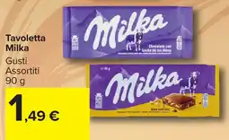 Carrefour Market Tavoletta Milka Gusti Assortiti offerta
