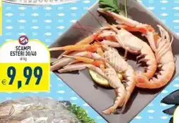 Supermercati Agorà Scampi esteri 30/40 offerta
