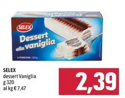 Emisfero SELEX dessert Vaniglia offerta