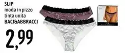 Emisfero Slip moda in pizzo tinta unita Baci&Abbracci offerta