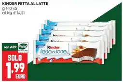 Panorama Kinder fetta al latte offerta