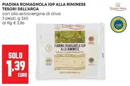 Panorama Piadina Romagnola IGP alla Riminese Tesori dell'Arca offerta