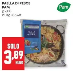 Panorama Paella di pesce Pam offerta
