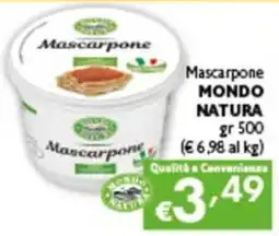 Spak Supermercati Mascarpone MONDO NATURA offerta