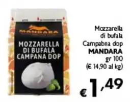 Spak Supermercati Mozzarella di bufala campana dop mandara offerta