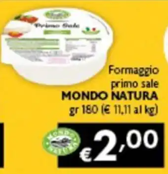 Formaggio primo sale Mondo Natura