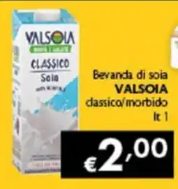 Spak Supermercati Beveranda di soia Valsoia classico offerta