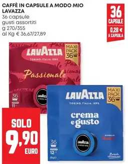 Panorama Caffè in capsule a modo mio Lavazza offerta