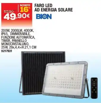 Faro led ad energia solare Bion