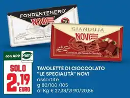 Panorama Tavolette di cioccolato "Le specialità" Novi offerta