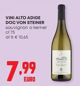 Panorama Vini Alto Adige Doc Von Steiner Sauvignon offerta