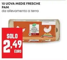 Panorama Uova medie fresche Pam offerta