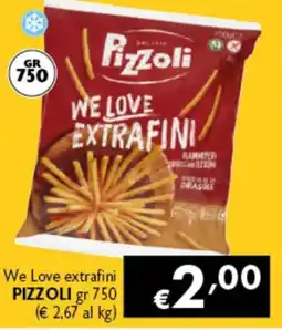Spak Supermercati We Love extrafini PIZZOLI offerta