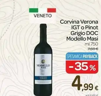 Carrefour Express Modello masi corvina verona igt o pinot grigio doc offerta