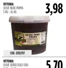 Carico Cash & Carry Vittoria olive nere prima offerta