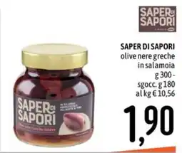 Emisfero Saper di sapori olive nere greche in salamoia offerta