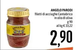 Emisfero Angelo Parodi filetti di acciughe Cantabrico in olio di oliva offerta