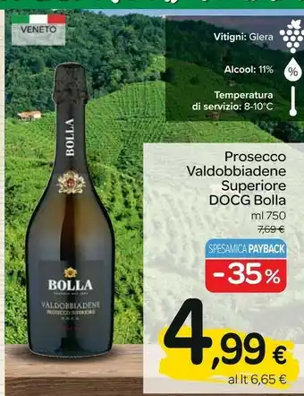 Carrefour Express Bolla prosecco valdobbiadene superiore offerta