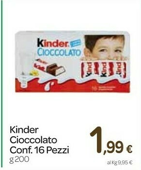 Carrefour Express Kinder cioccolato offerta