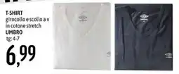 Emisfero Umbro T-shirt girocollo e scollo av in cotone stretch offerta