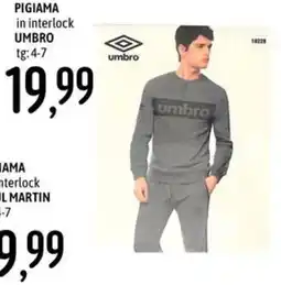 Emisfero Pigiama in interlock Umbro offerta