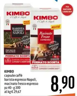 Emisfero Kimbo capsule caffè barista espresso Napoli, macinato fresco espresso offerta