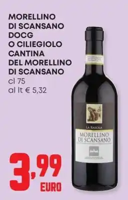 Panorama Morellino di Scansano DOCG o Ciliegiolo offerta