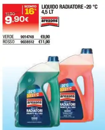 Liquido radiatore arexons