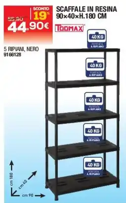 Bricofer Scaffale in resina Toolmax offerta