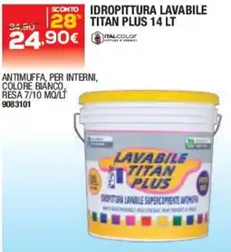 Bricofer Idropittura lavabile Titan Plus offerta