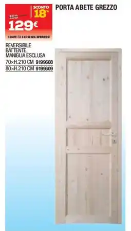 Bricofer Porta abete grezzo offerta