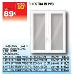 Bricofer Finestra in PVC offerta