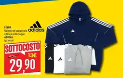 Emisfero FelPA Uomo con cappuccio e tasca a marsupio adidas offerta