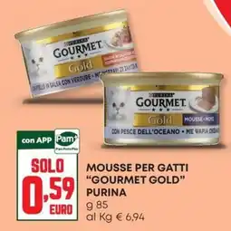Pam Mousse per gatti "Gourmet Gold" Purina offerta