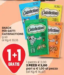 Pam Snack per gatti Catisfactions offerta