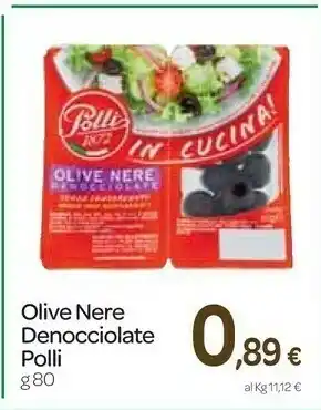 Carrefour Express Olive nere denocciolate in vaschetta 80 g(ml) offerta